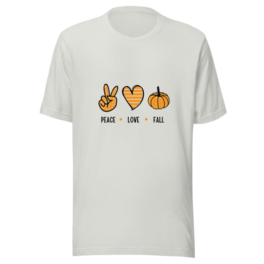 Peace, Love, Fall Unisex t-shirt